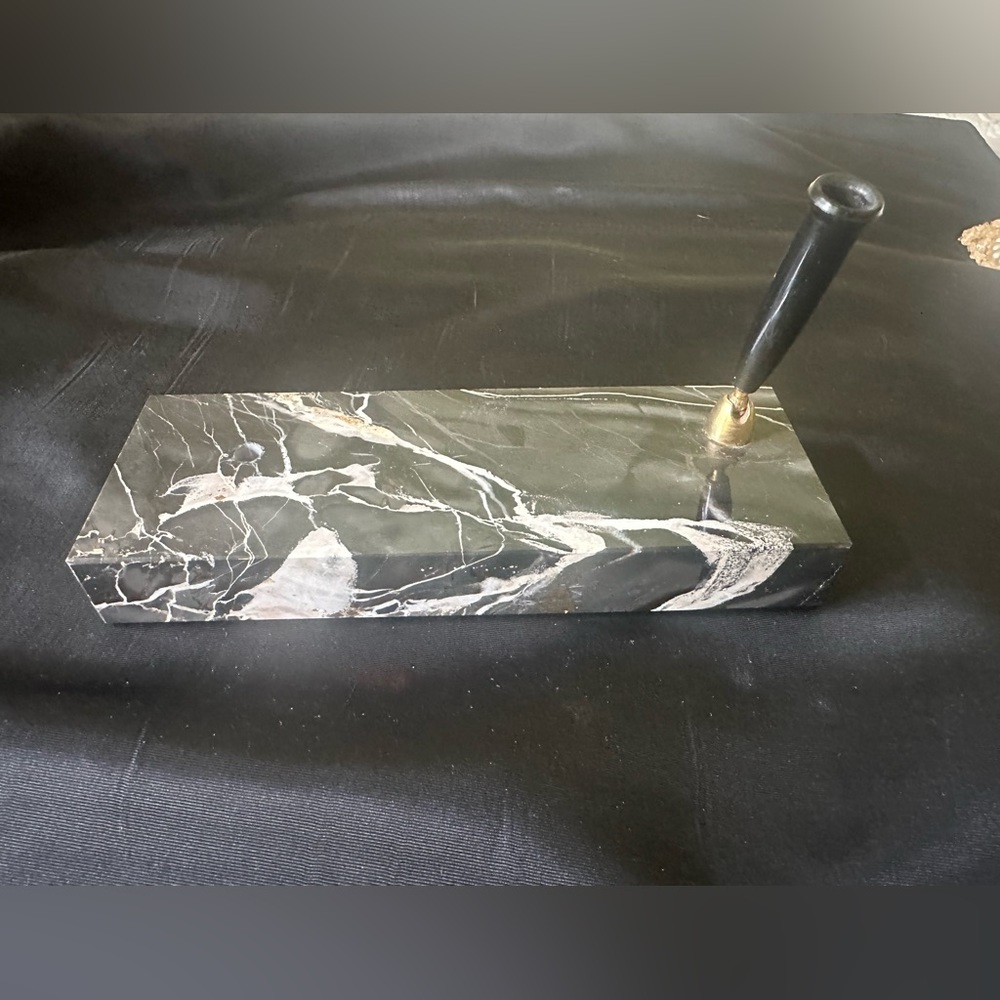 Vintage Marble Desk Pen Holder